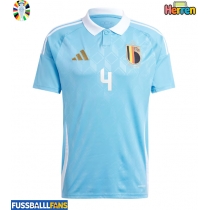 Belgien Wout Faes #4 Auswärtstrikot EM 2024 Kurzarm